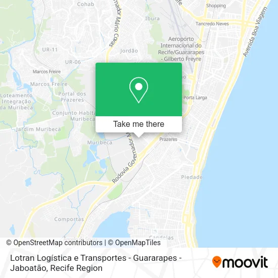 Lotran Logística e Transportes - Guararapes - Jaboatão map