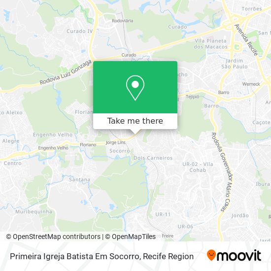 Primeira Igreja Batista Em Socorro map
