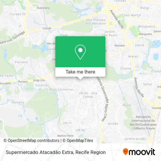Supermercado Atacadão Extra map