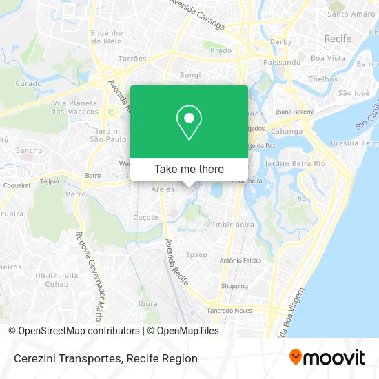 Cerezini Transportes map