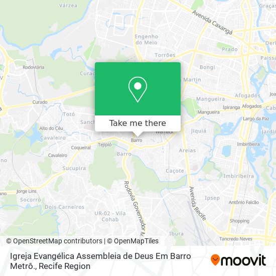 Igreja Evangélica Assembleia de Deus Em Barro Metrô. map