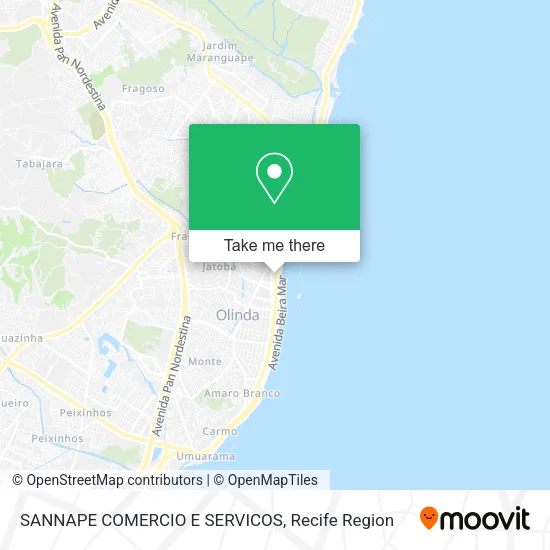SANNAPE COMERCIO E SERVICOS map
