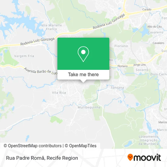Rua Padre Romã map
