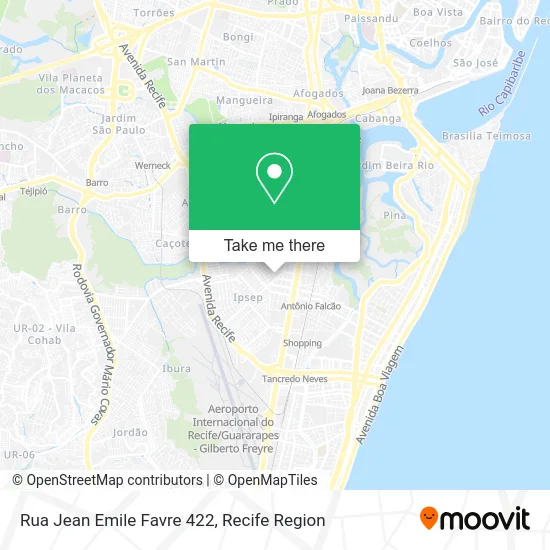 Rua Jean Emile Favre 422 map