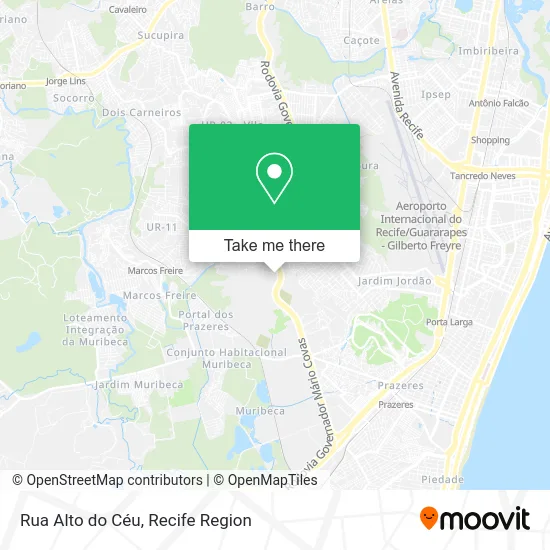 Rua Alto do Céu map