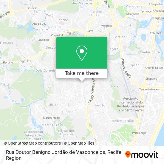 Rua Doutor Benígno Jordão de Vasconcelos map