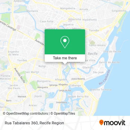 Rua Tabaiares 360 map