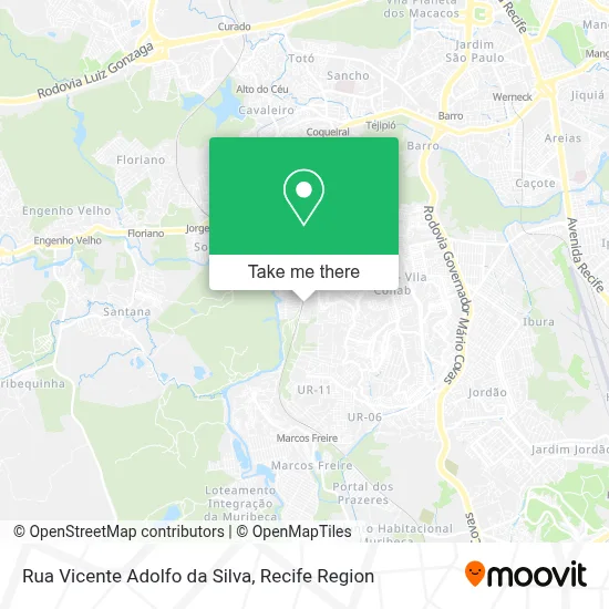 Rua Vicente Adolfo da Silva map