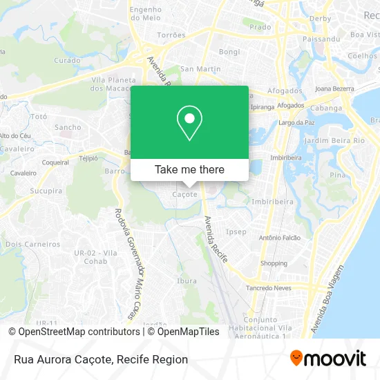 Rua Aurora Caçote map