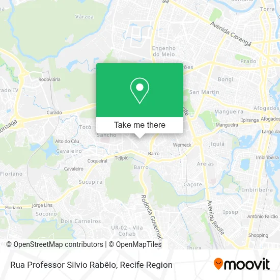 Rua Professor Silvio Rabêlo map