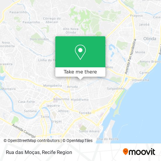 Mapa Rua das Moças