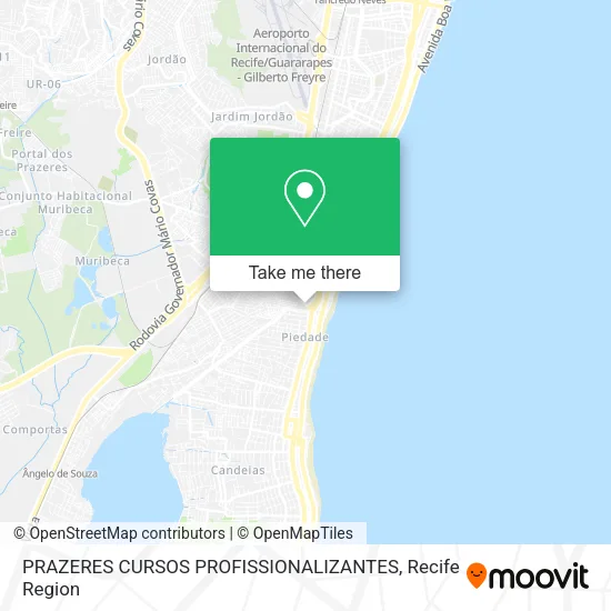 PRAZERES CURSOS PROFISSIONALIZANTES map