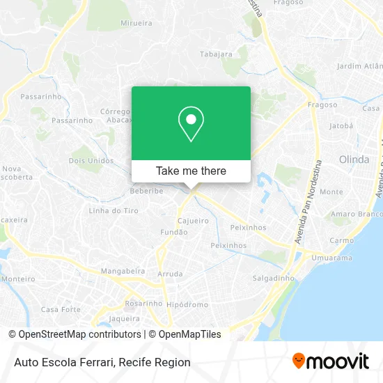 Auto Escola Ferrari map