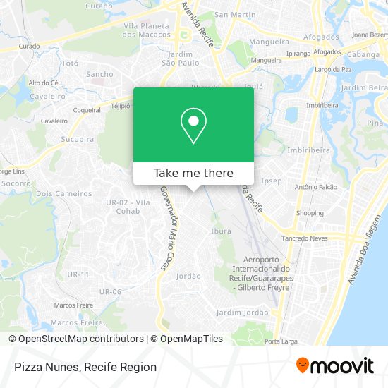 Pizza Nunes map