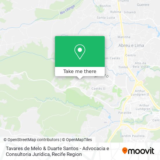 Tavares de Melo & Duarte Santos - Advocacia e Consultoria Jurídica map