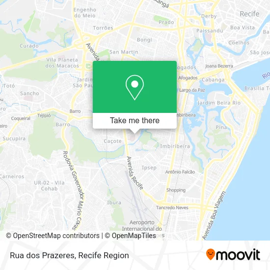 Rua dos Prazeres map