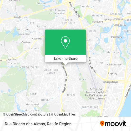 Rua Riacho das Almas map