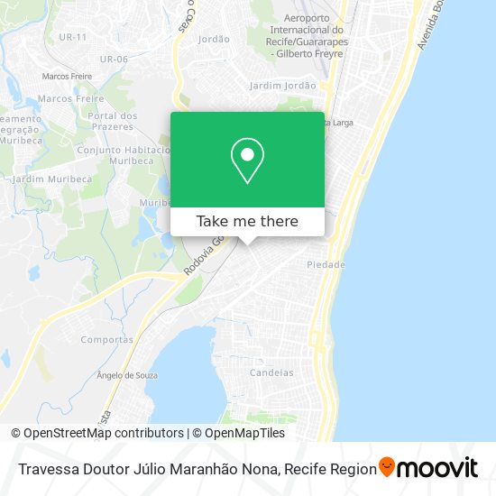 Mapa Travessa Doutor Júlio Maranhão Nona