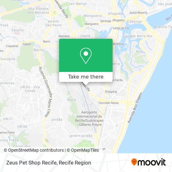Mapa Zeus Pet Shop Recife