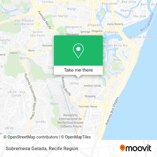 Sobremesa Gelada map