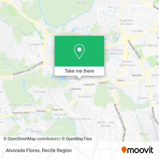 Alvorada Flores map