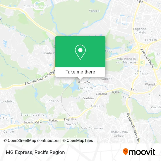 MG Express map