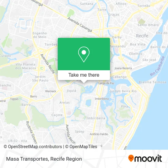 Masa Transportes map