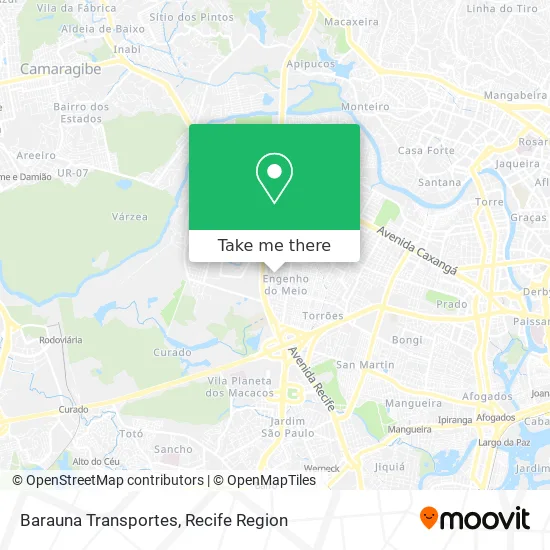 Barauna Transportes map