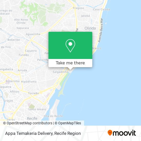 Appa Temakeria Delivery map