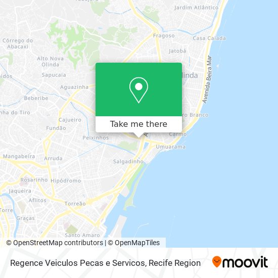 Regence Veiculos Pecas e Servicos map