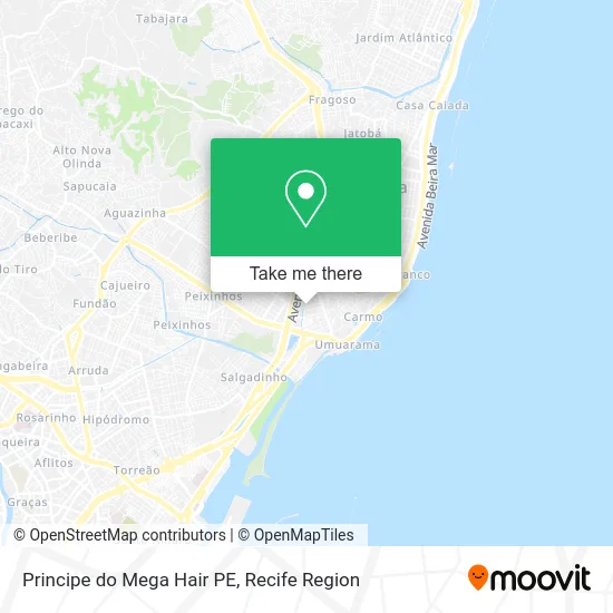 Principe do Mega Hair PE map