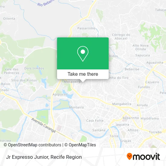 Jr Expresso Junior map