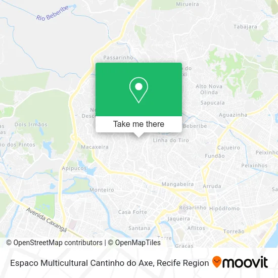 Espaco Multicultural Cantinho do Axe map