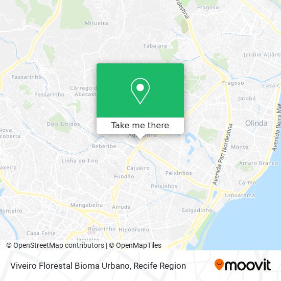 Viveiro Florestal Bioma Urbano map