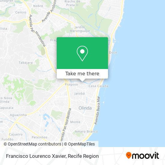 Francisco Lourenco Xavier map