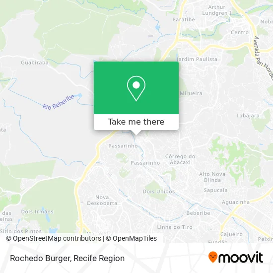 Rochedo Burger map