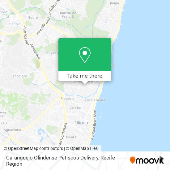 Caranguejo Olindense Petiscos Delivery map