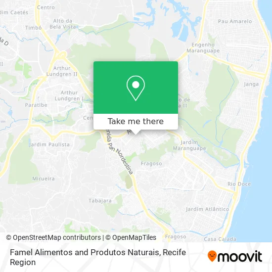 Famel Alimentos and Produtos Naturais map