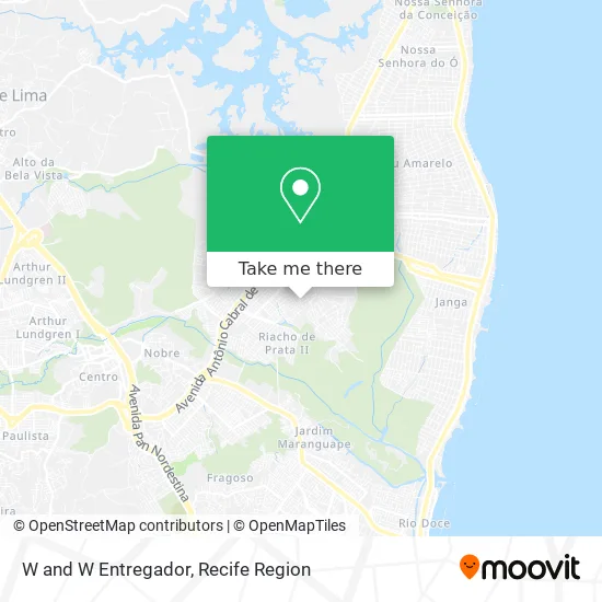 W and W Entregador map