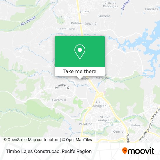 Mapa Timbo Lajes Construcao