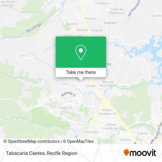 Tabacaria Caetes map