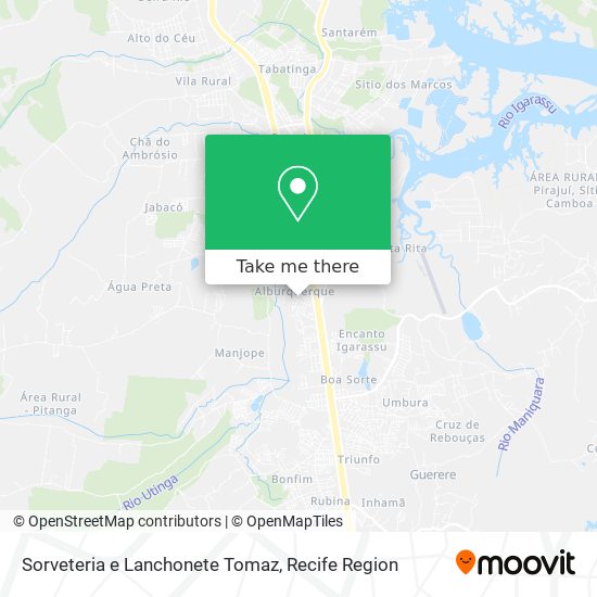 Sorveteria e Lanchonete Tomaz map