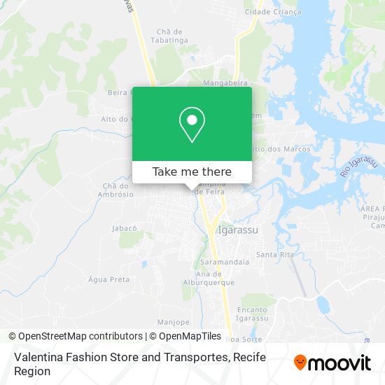 Mapa Valentina Fashion Store and Transportes