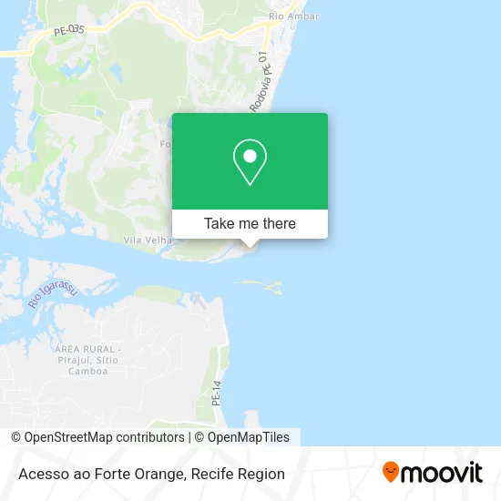 Acesso ao Forte Orange map