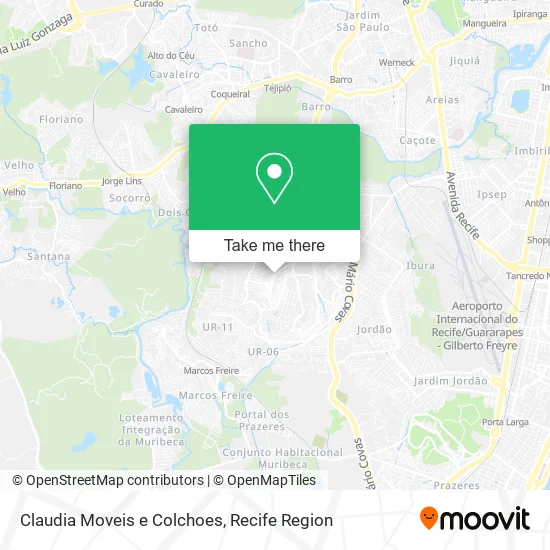 Claudia Moveis e Colchoes map