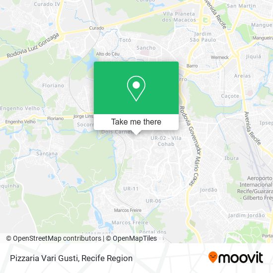 Pizzaria Vari Gusti map