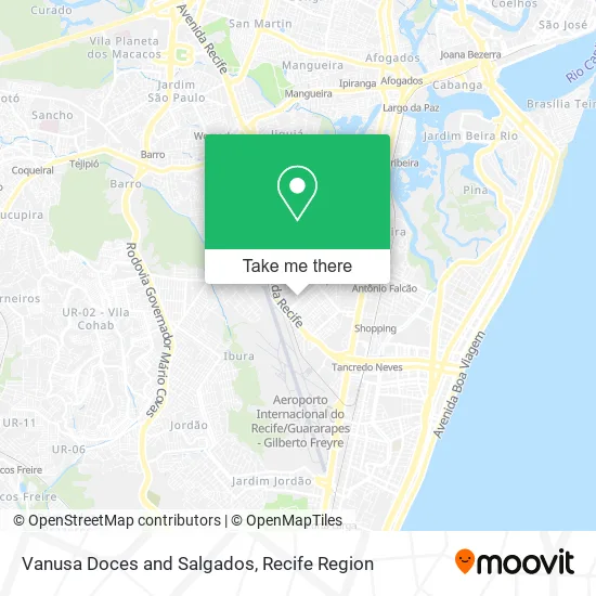 Vanusa Doces and Salgados map