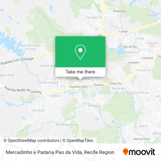 Mercadinho e Padaria Pao da Vida map