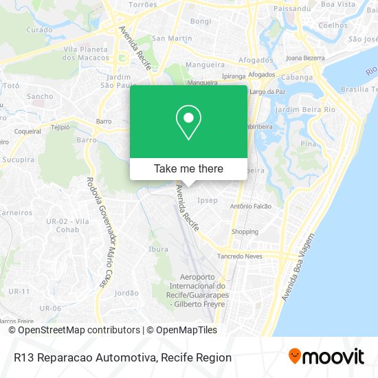 R13 Reparacao Automotiva map