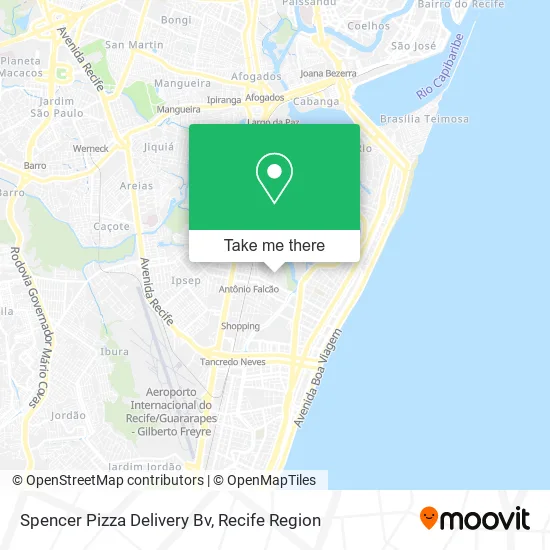 Spencer Pizza Delivery Bv map